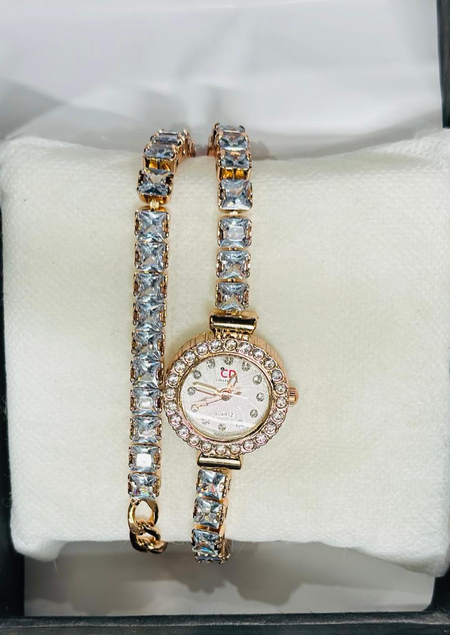 Crystal Majesty Chain Watch for Women