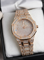 Rose Gold Watch with Diamond Accents