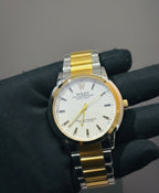 Two-tone gold and silver watch for Men