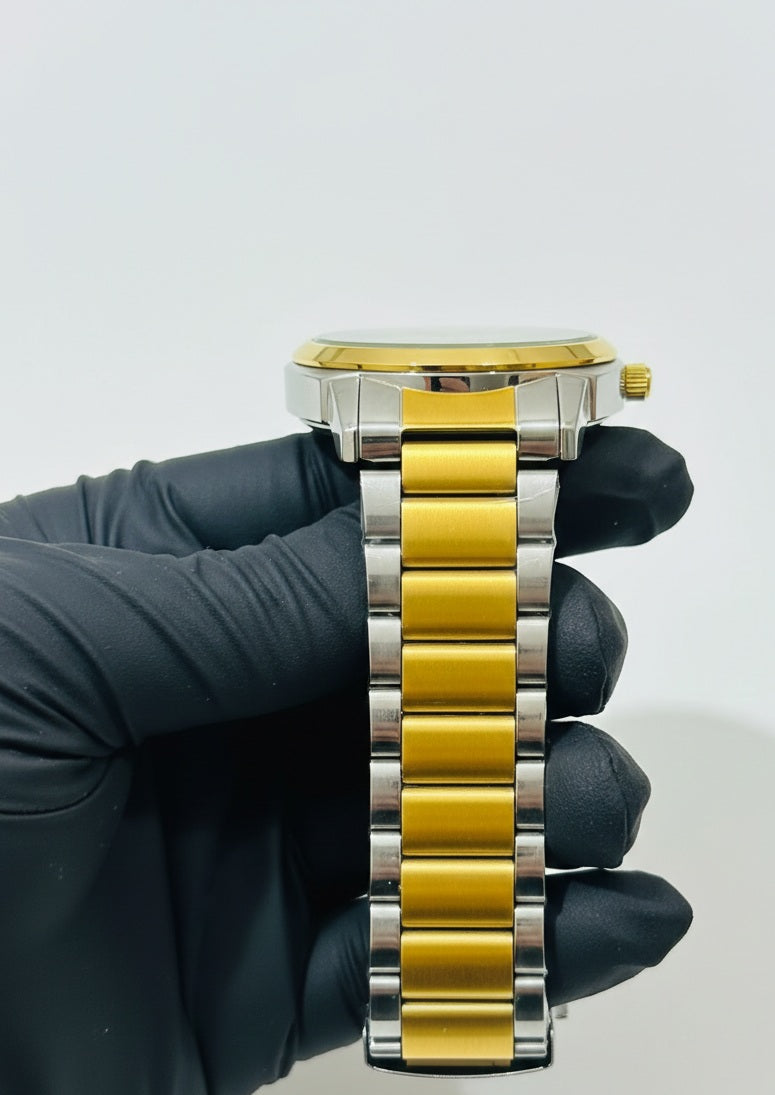 Two-tone gold and silver watch for Men