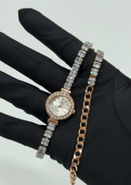 Crystal Majesty Chain Watch for Women