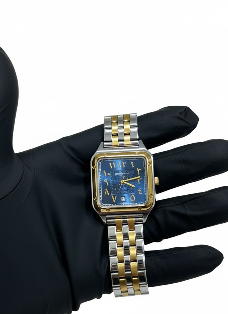 Men Arabic Dialer Watch Stainless Steel