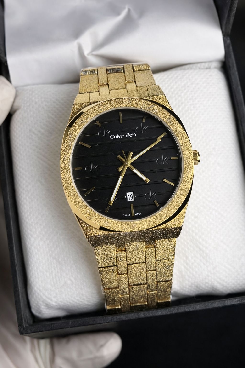 Golden and Black CK Watch Stainless Steel for Men