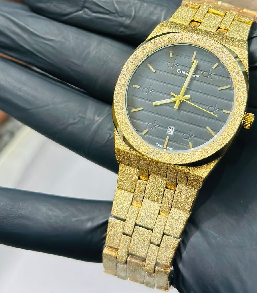 Golden and Black CK Watch Stainless Steel for Men